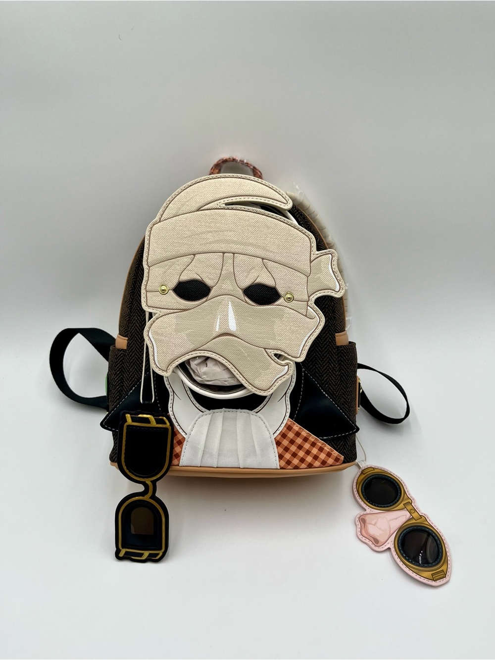 Loungefly The Invisible Man, Beige, Brown & Black Novelty Character Backpack